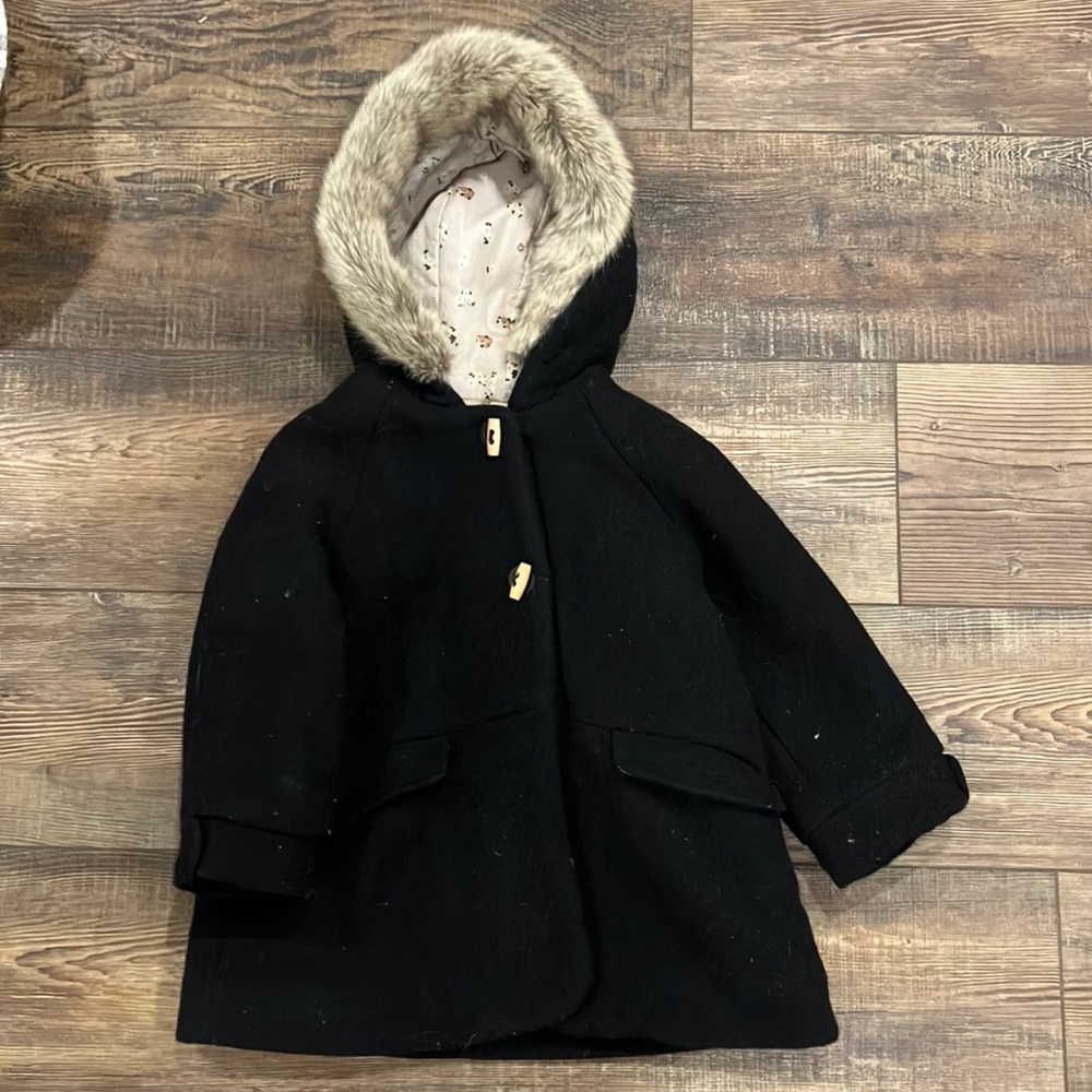 Zara wool coat 4-5t